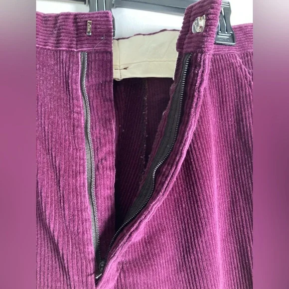 ⭐WINTER SALE $15 was $25 VTG90s Eddie Bauer Rich Purple Corduroy Pants 14T - Picture 5 of 9